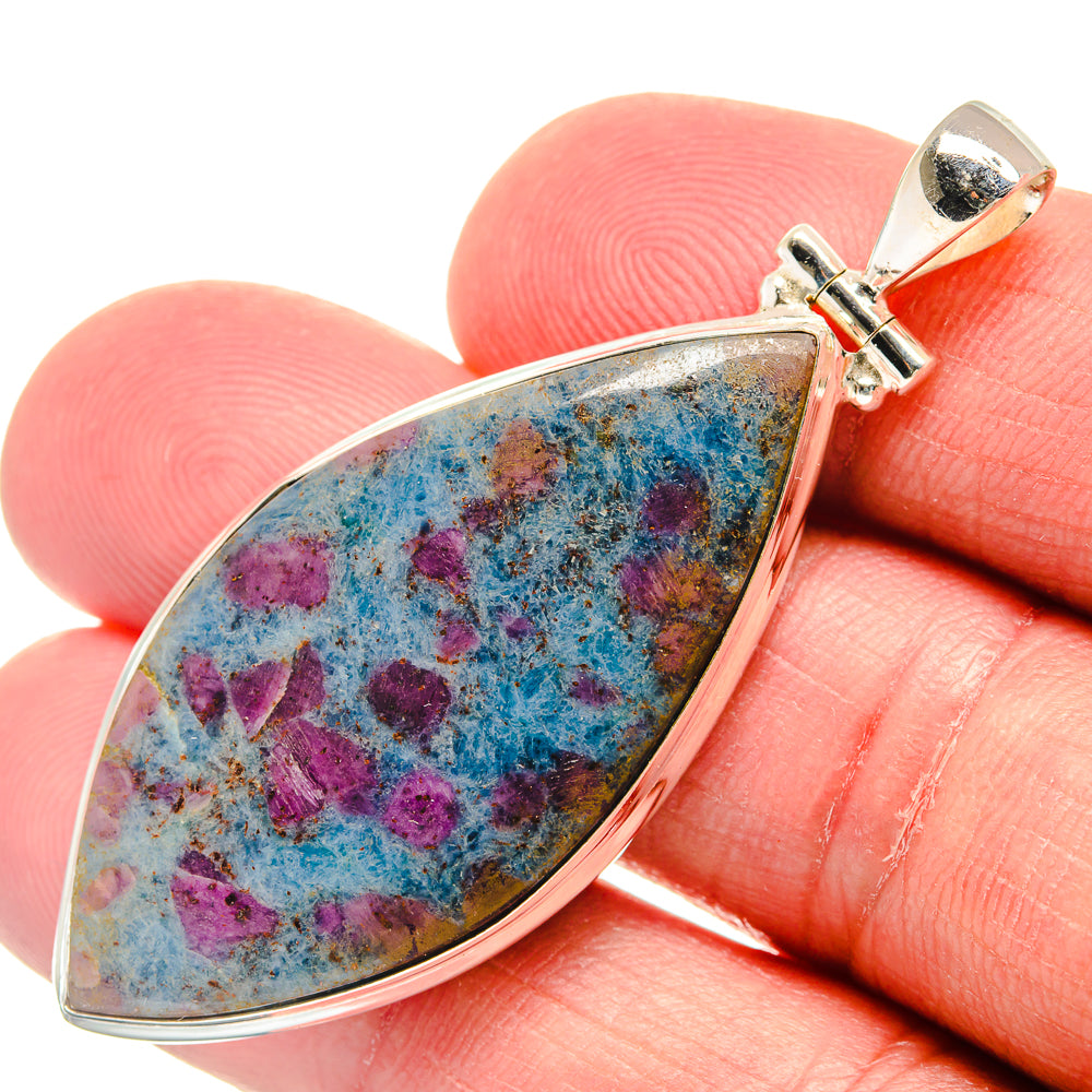 Ruby Fuchsite Pendants handcrafted by Anasilvercos - PD22402