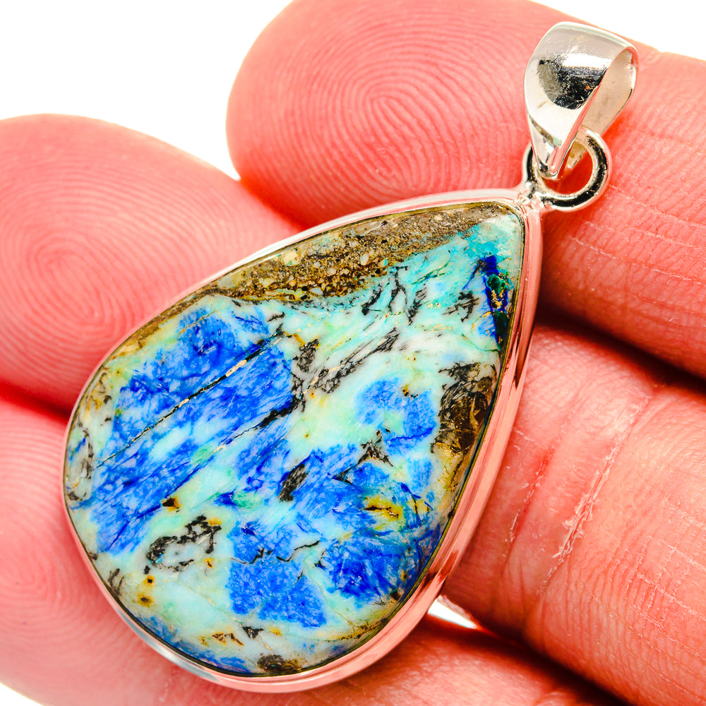 Azurite Pendants handcrafted by Anasilvercos - PD22406