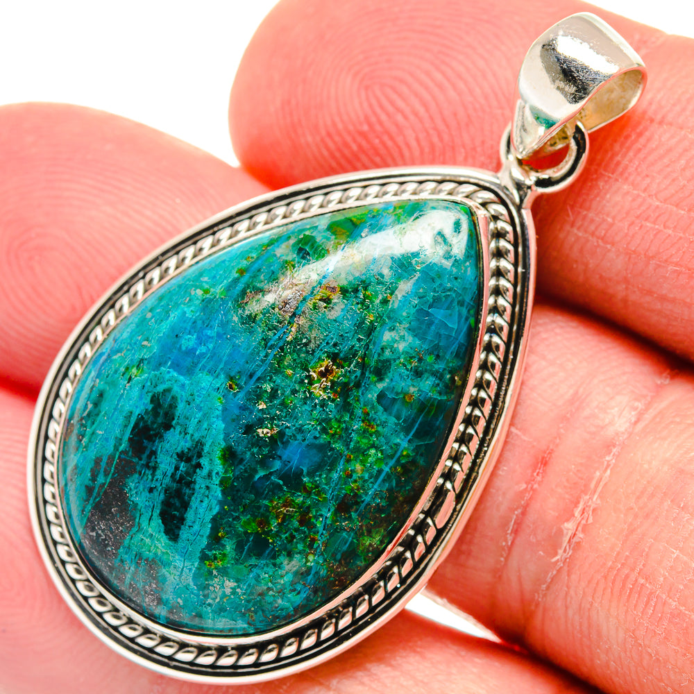 Chrysocolla Pendants handcrafted by Anasilvercos - PD22427