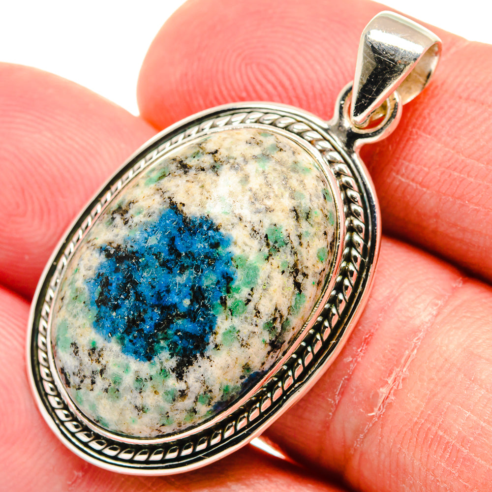 K2 Blue Azurite Pendants handcrafted by Anasilvercos - PD22438