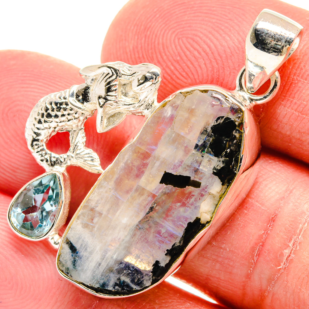 Rainbow Moonstone Pendants handcrafted by Anasilvercos - PD22451