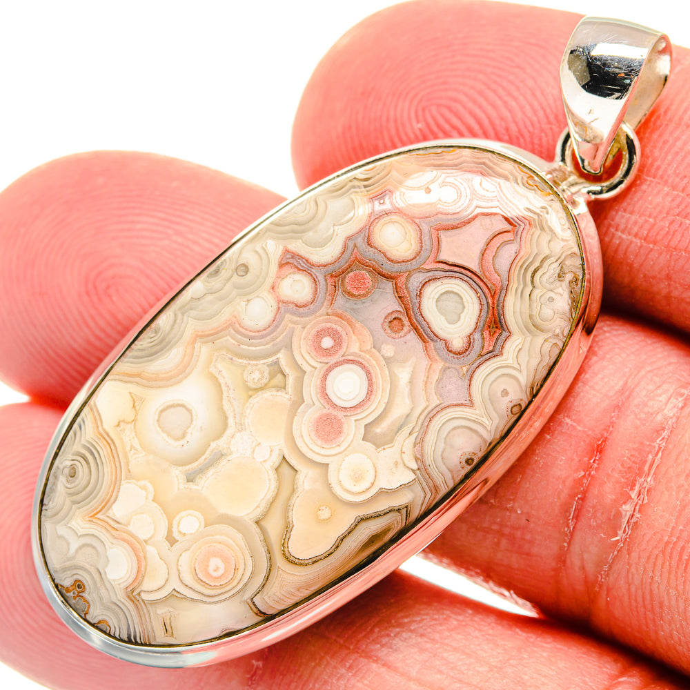 Laguna Lace Agate Pendants handcrafted by Anasilvercos - PD22477