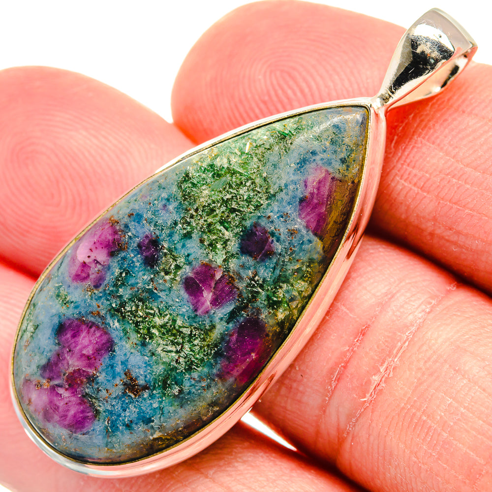 Ruby Fuchsite Pendants handcrafted by Anasilvercos - PD22479