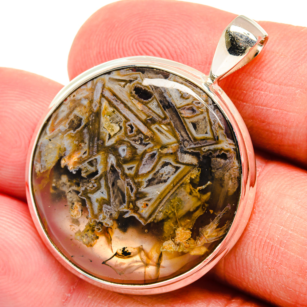 Turkish Tube Agate Pendants handcrafted by Anasilvercos - PD22495