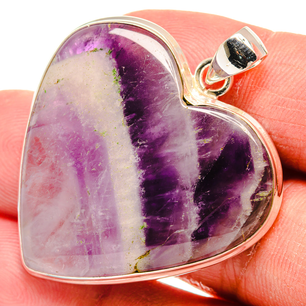 Chevron Amethyst Pendants handcrafted by Anasilvercos - PD22497