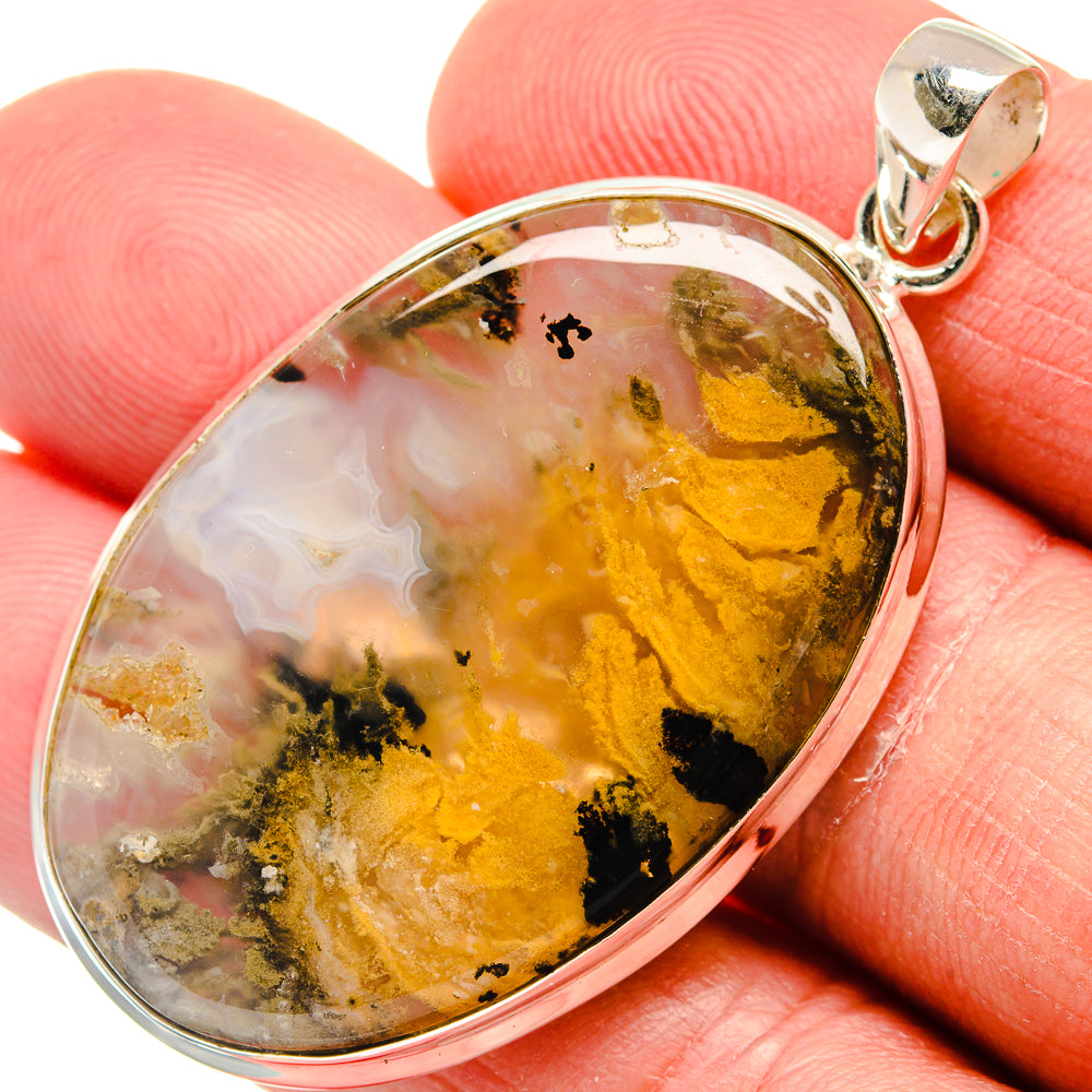 Indonesian Plume Agate Pendants handcrafted by Anasilvercos - PD22501