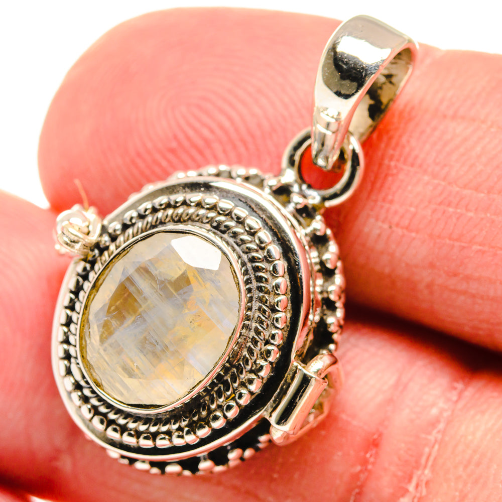 Rainbow Moonstone Pendants handcrafted by Anasilvercos - PD22515