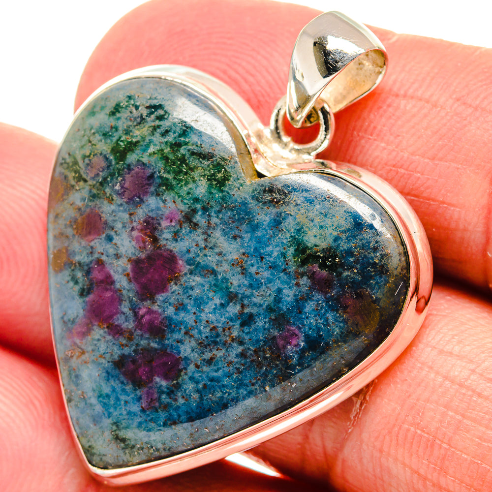 Ruby Fuchsite Pendants handcrafted by Anasilvercos - PD22534