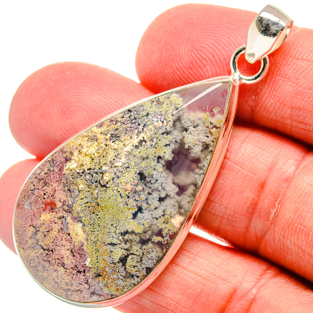 Indonesian Plume Agate Pendants handcrafted by Anasilvercos - PD22535