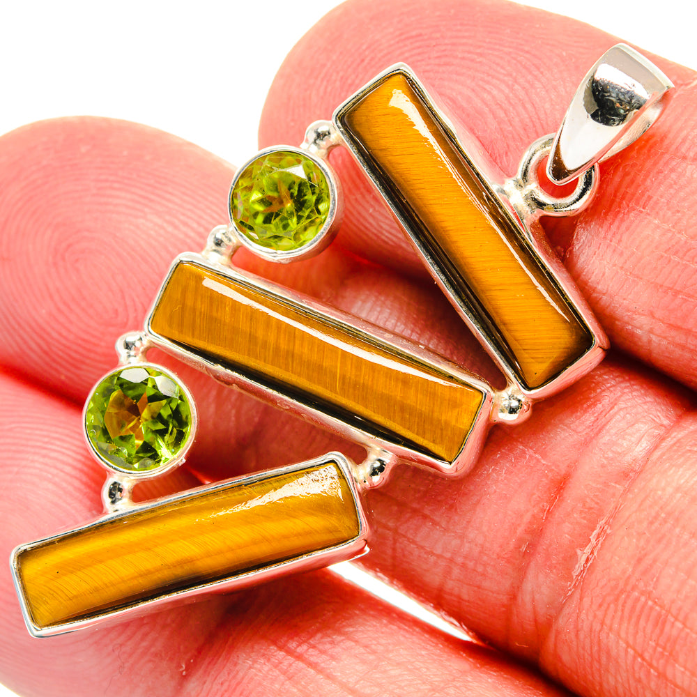 Tiger Eye Pendants handcrafted by Anasilvercos - PD22541
