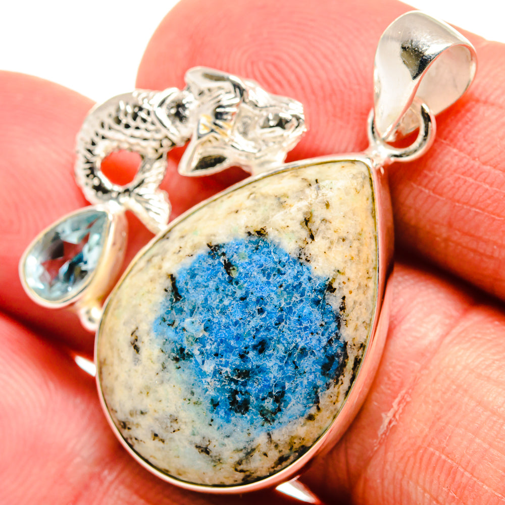 K2 Blue Azurite Pendants handcrafted by Anasilvercos - PD22574