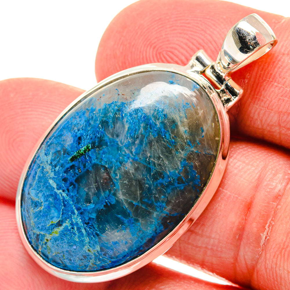 Chrysocolla In Quartz Pendants handcrafted by Anasilvercos - PD22579