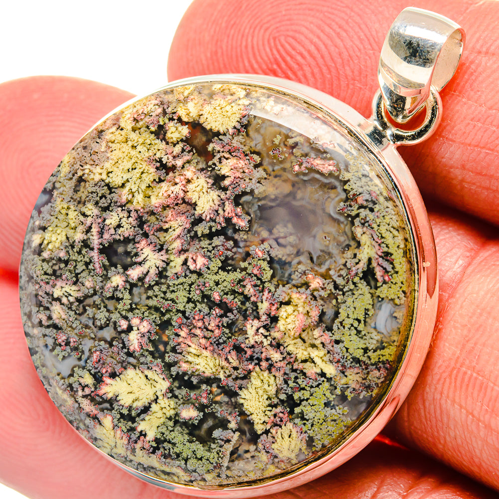 Indonesian Plume Agate Pendants handcrafted by Anasilvercos - PD22583
