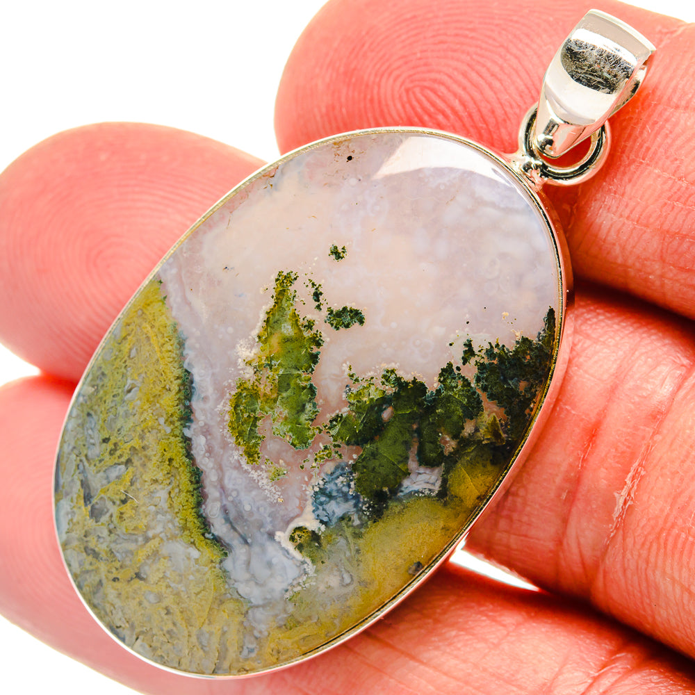 Indonesian Plume Agate Pendants handcrafted by Anasilvercos - PD22585