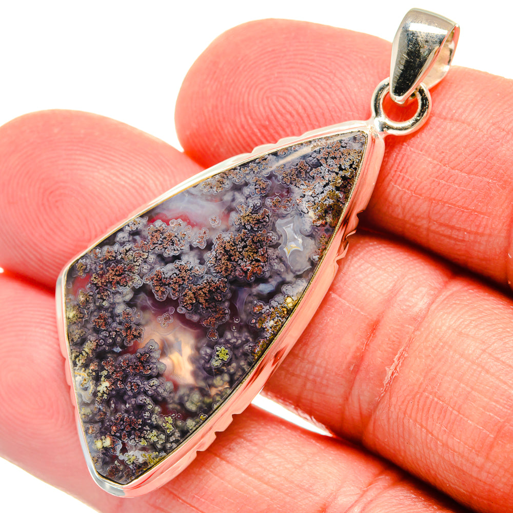 Indonesian Plume Agate Pendants handcrafted by Anasilvercos - PD22590