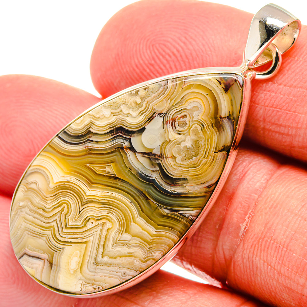 Laguna Lace Agate Pendants handcrafted by Anasilvercos - PD22602
