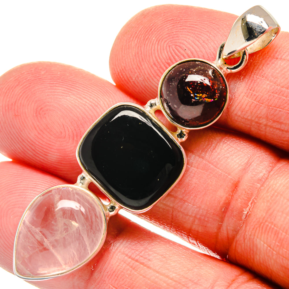 Black Onyx Pendants handcrafted by Anasilvercos - PD22632