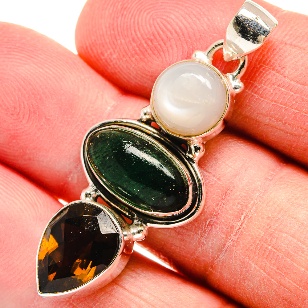 Green Aventurine Pendants handcrafted by Anasilvercos - PD22637