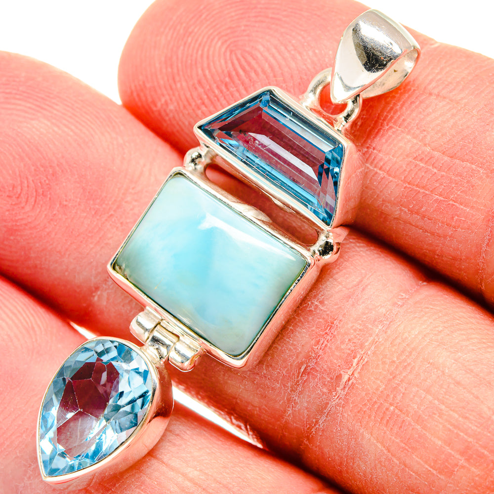 Larimar Pendants handcrafted by Anasilvercos - PD22646