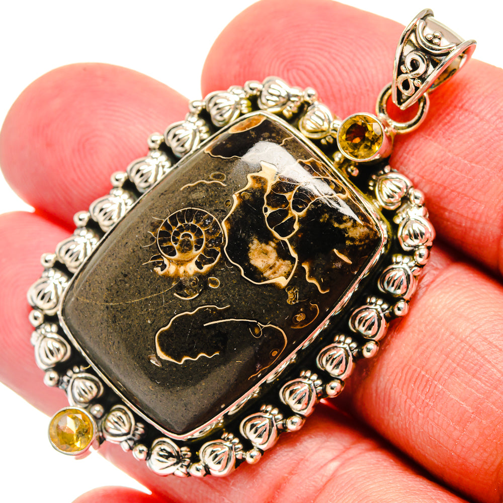 Turritella Agate Pendants handcrafted by Anasilvercos - PD22683