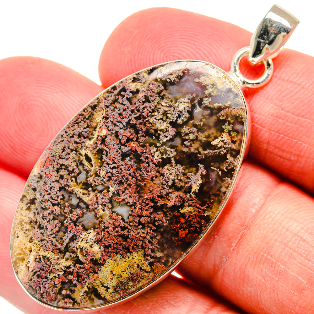 Indonesian Plume Agate Pendants handcrafted by Anasilvercos - PD22690