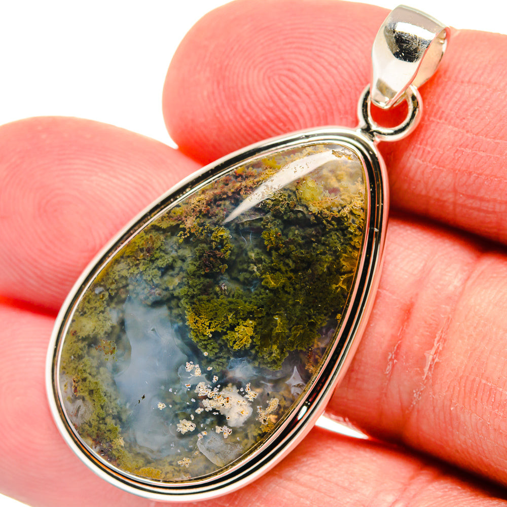 Indonesian Plume Agate Pendants handcrafted by Anasilvercos - PD22715