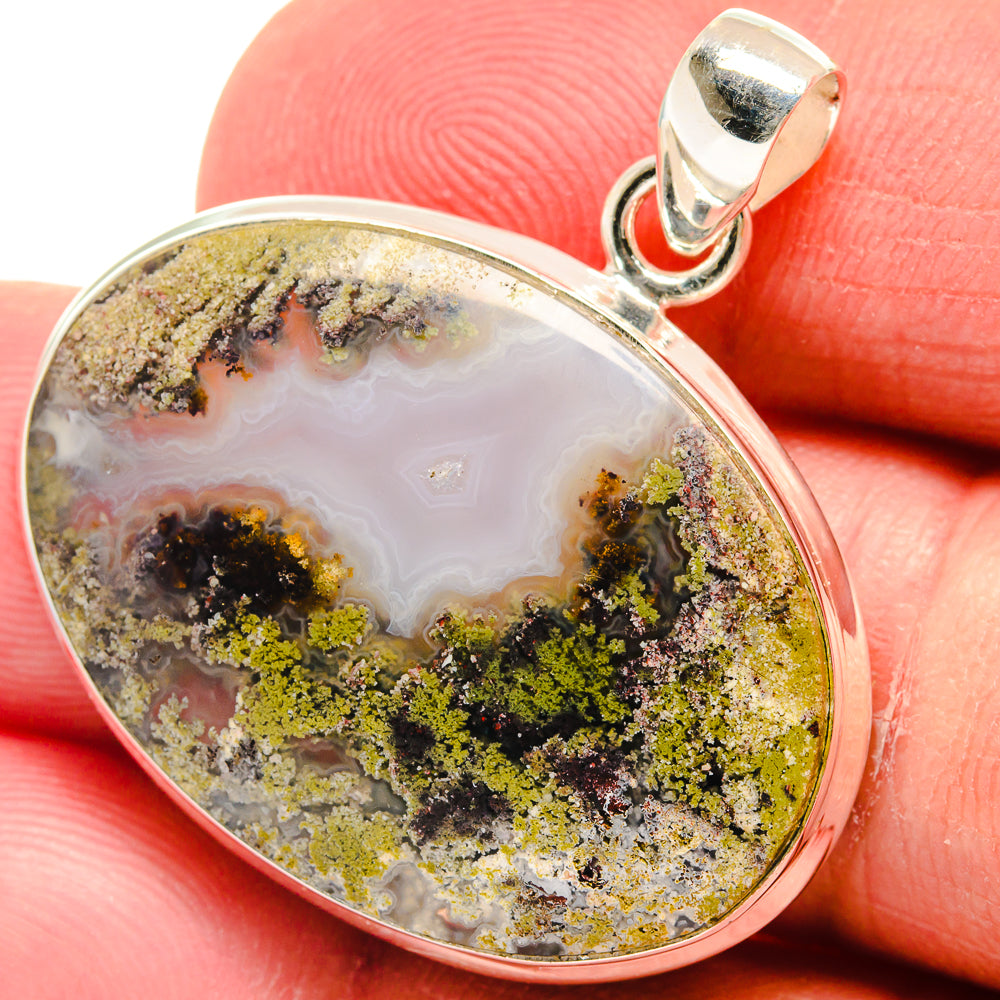 Indonesian Plume Agate Pendants handcrafted by Anasilvercos - PD22718