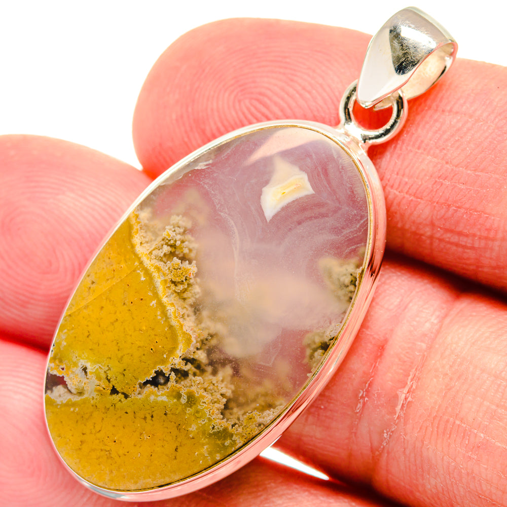 Indonesian Plume Agate Pendants handcrafted by Anasilvercos - PD22719