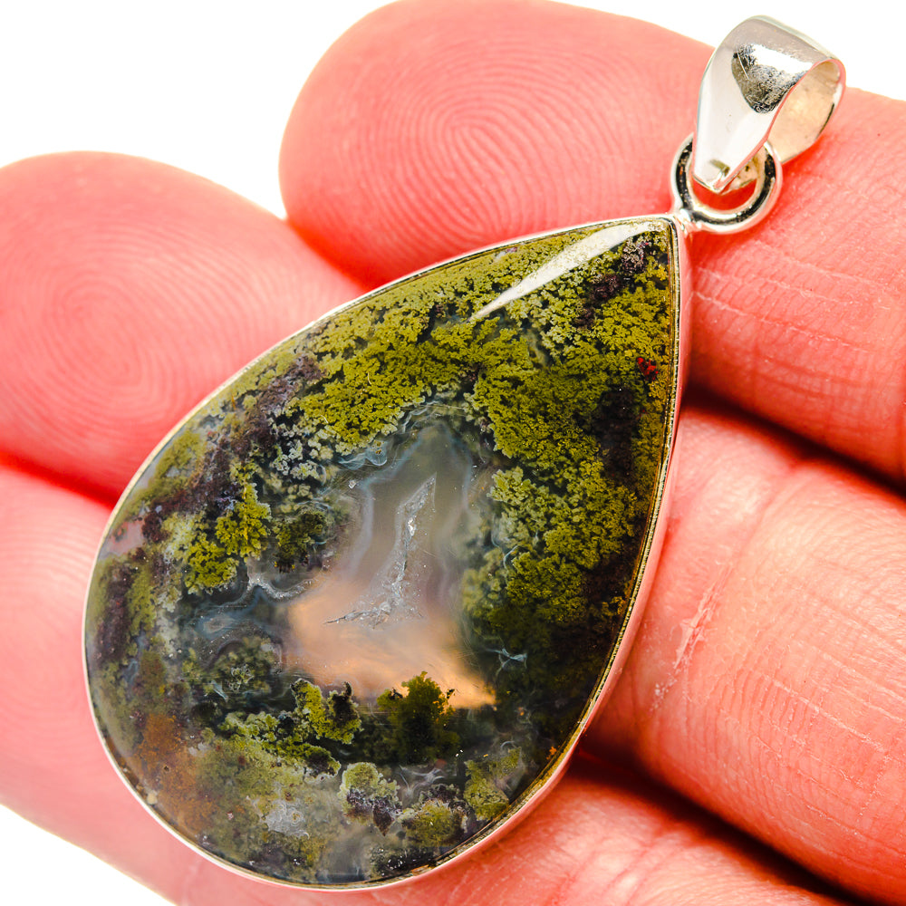Indonesian Plume Agate Pendants handcrafted by Anasilvercos - PD22720