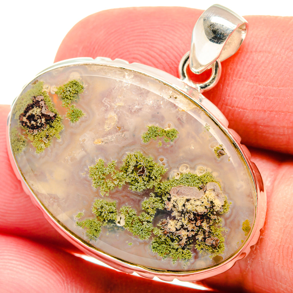 Indonesian Plume Agate Pendants handcrafted by Anasilvercos - PD22722