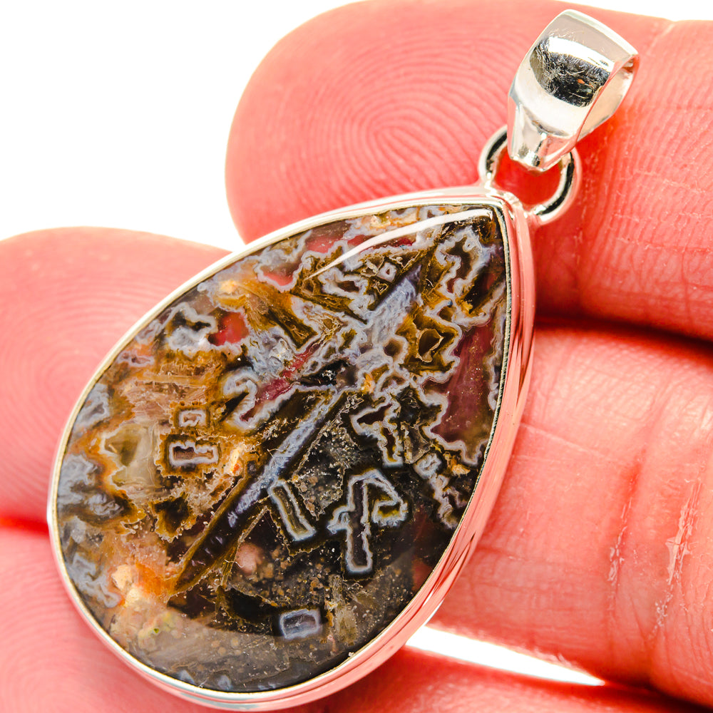 Turkish Tube Agate Pendants handcrafted by Anasilvercos - PD22724