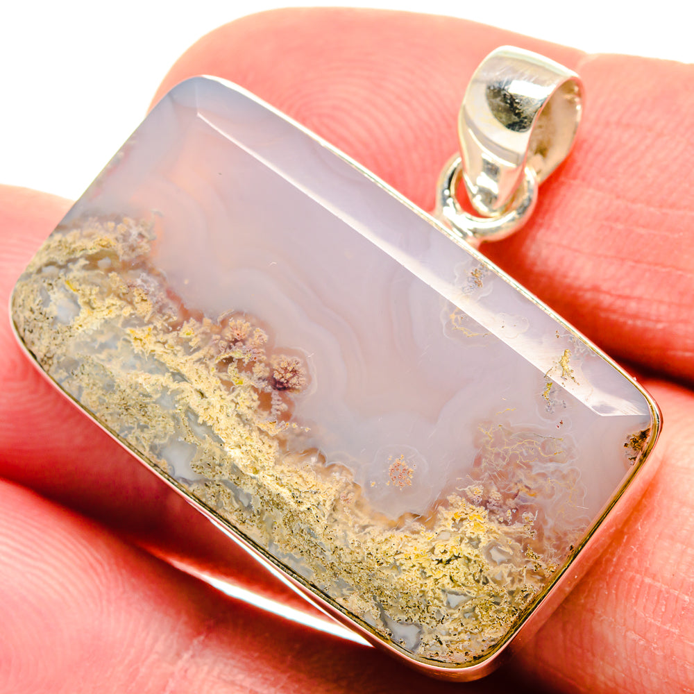Indonesian Plume Agate Pendants handcrafted by Anasilvercos - PD22725