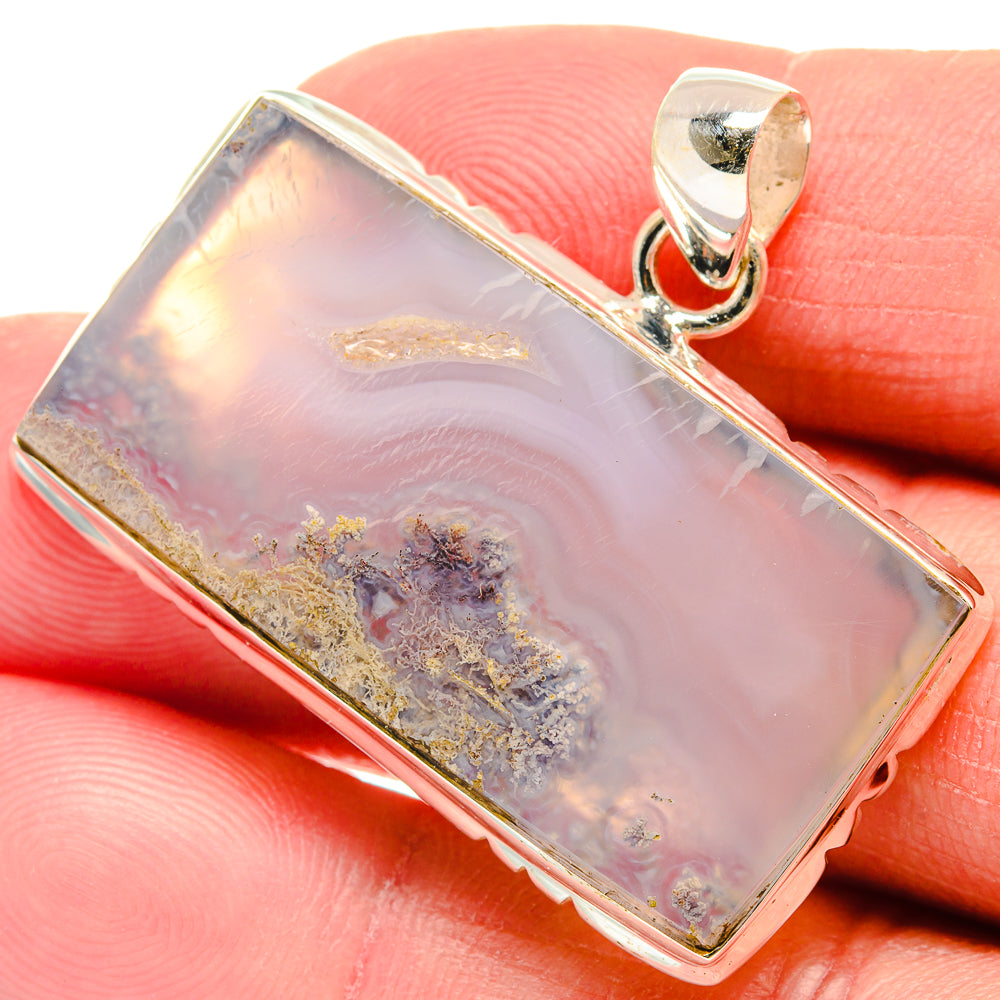 Indonesian Plume Agate Pendants handcrafted by Anasilvercos - PD22728