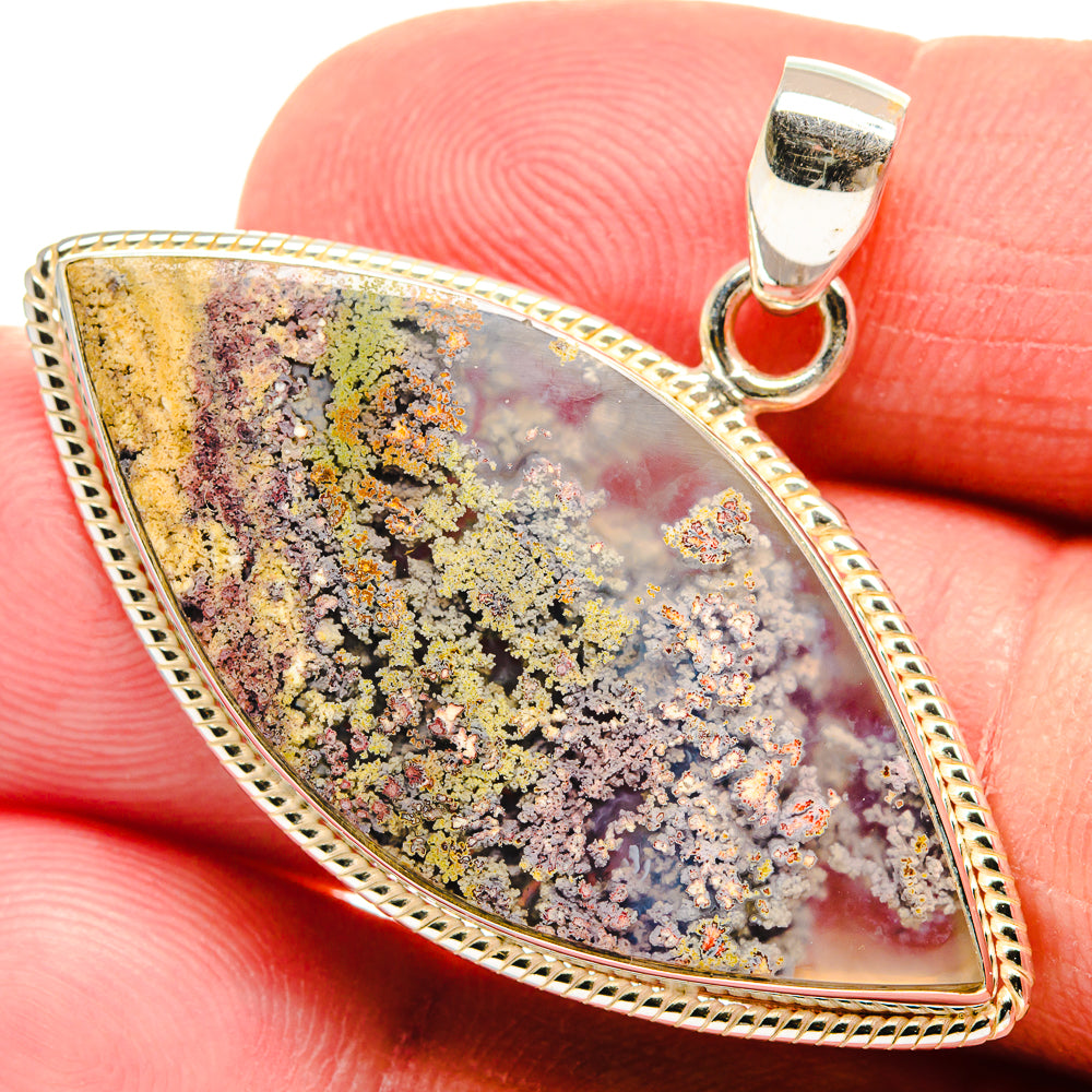 Indonesian Plume Agate Pendants handcrafted by Anasilvercos - PD22729