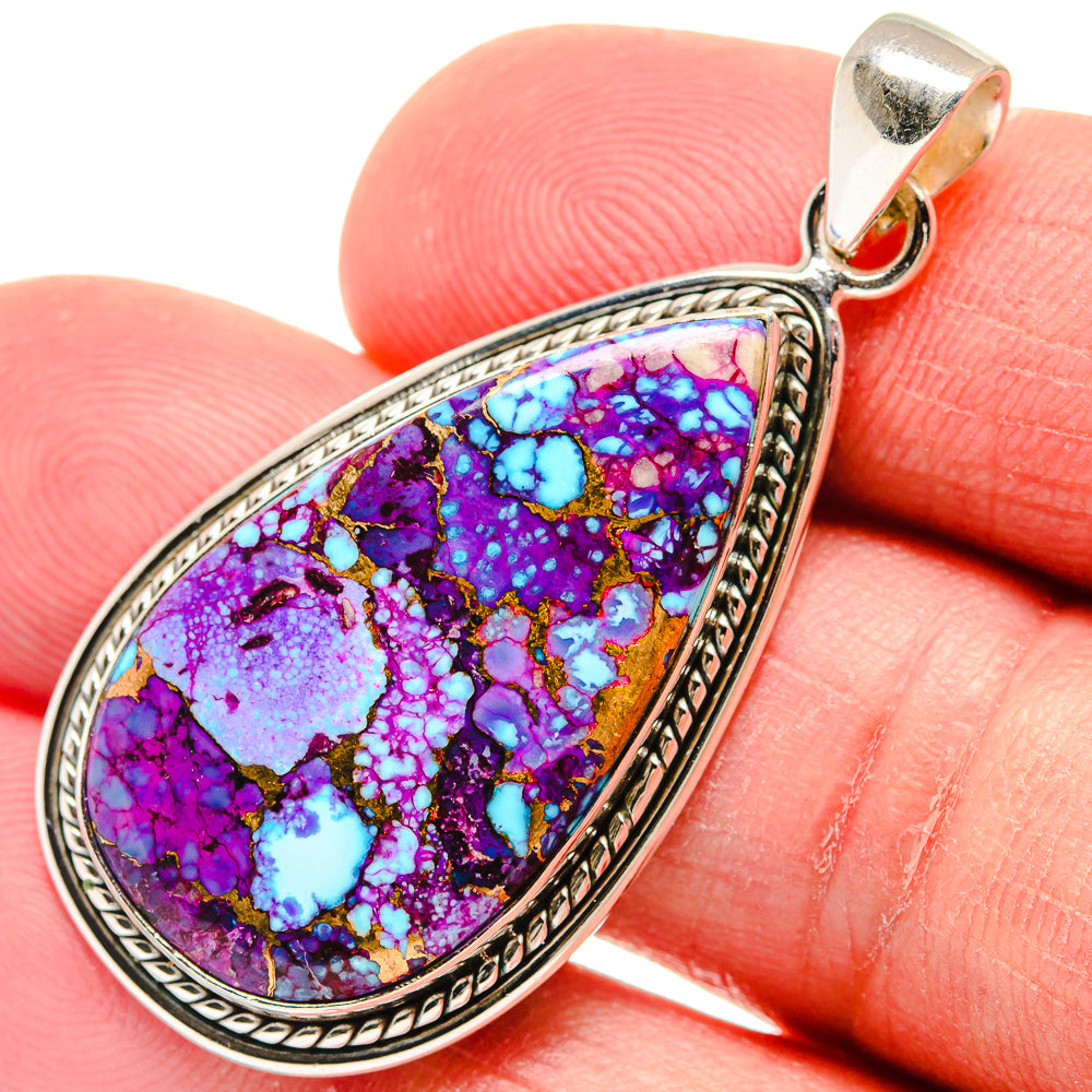 Spiny Oyster Turquoise Pendants handcrafted by Anasilvercos - PD22751