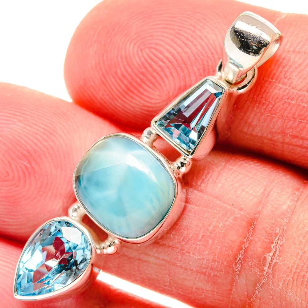 Larimar Pendants handcrafted by Anasilvercos - PD22797