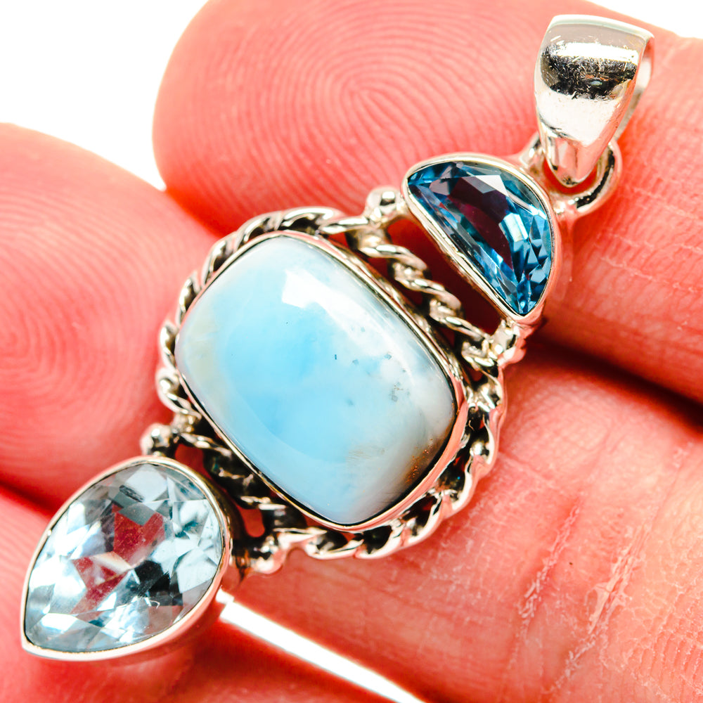 Larimar Pendants handcrafted by Anasilvercos - PD22804