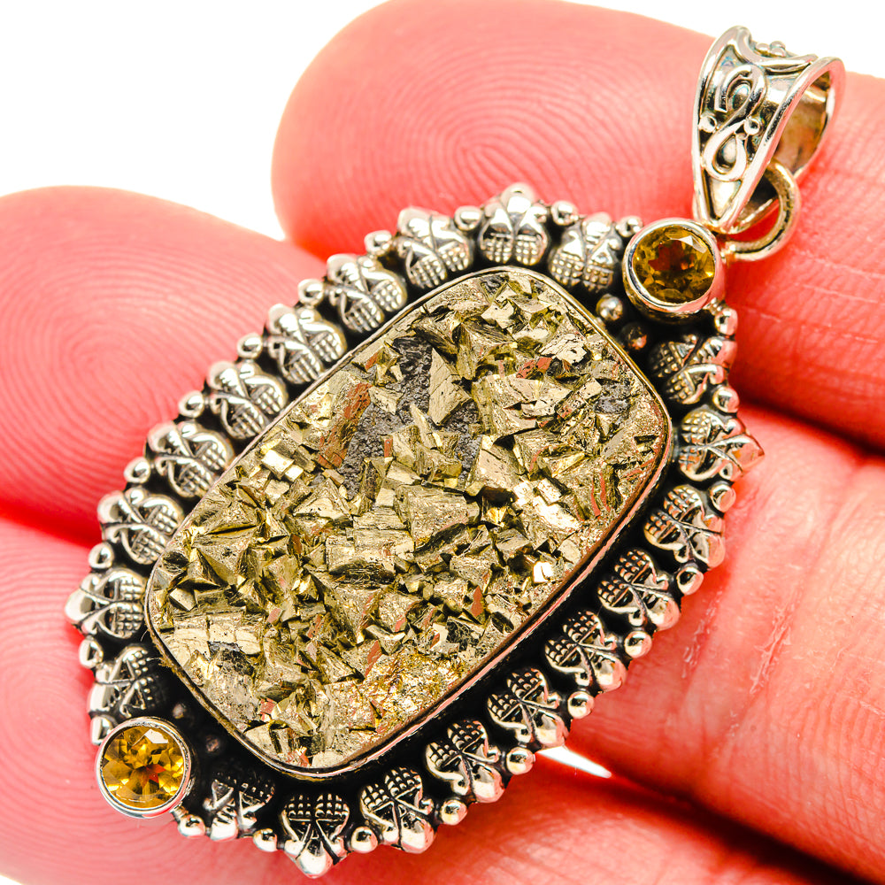 Pyrite Pendants handcrafted by Anasilvercos - PD22821
