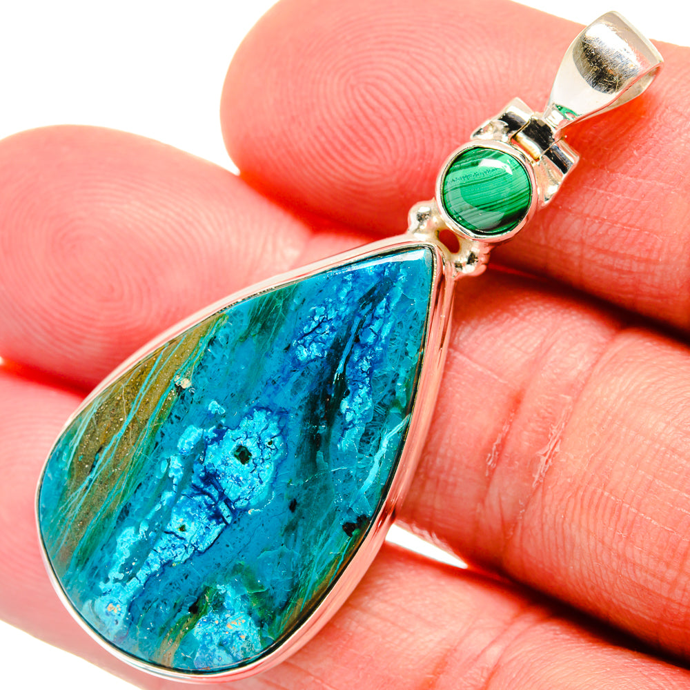 Chrysocolla Pendants handcrafted by Anasilvercos - PD22823