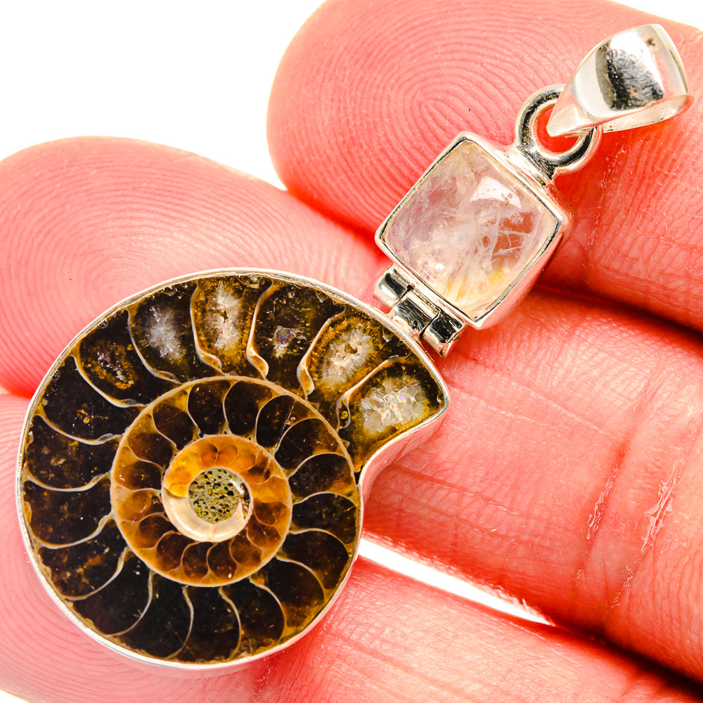 Ammonite Fossil Pendants handcrafted by Anasilvercos - PD22828