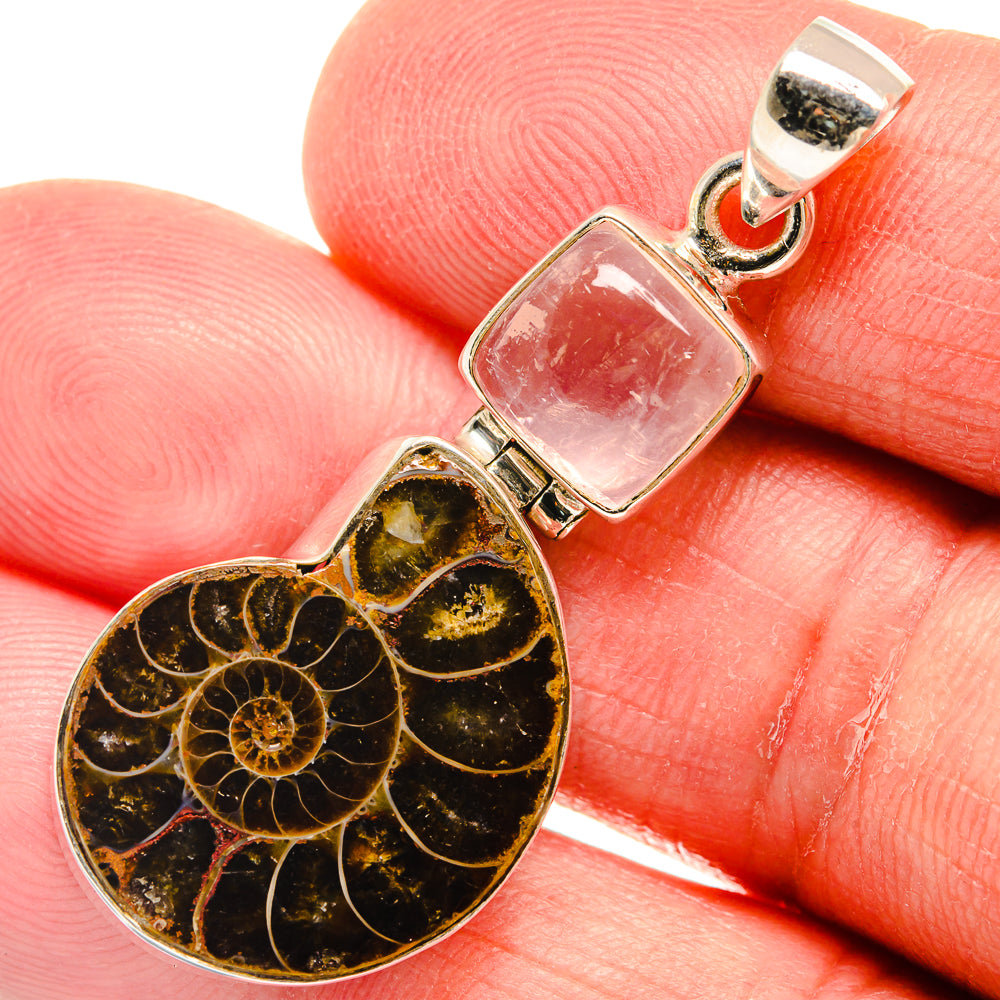 Ammonite Fossil Pendants handcrafted by Anasilvercos - PD22830