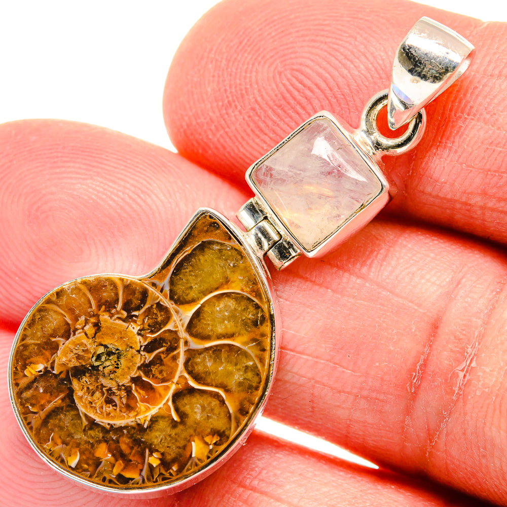 Ammonite Fossil Pendants handcrafted by Anasilvercos - PD22839