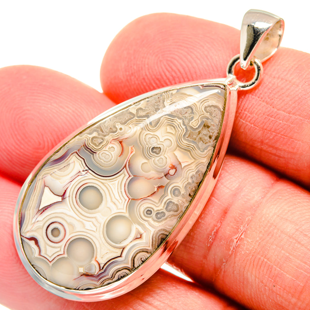 Laguna Lace Agate Pendants handcrafted by Anasilvercos - PD22872