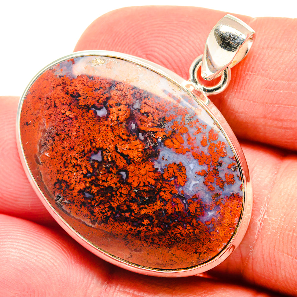 Indonesian Plume Agate Pendants handcrafted by Anasilvercos - PD22883