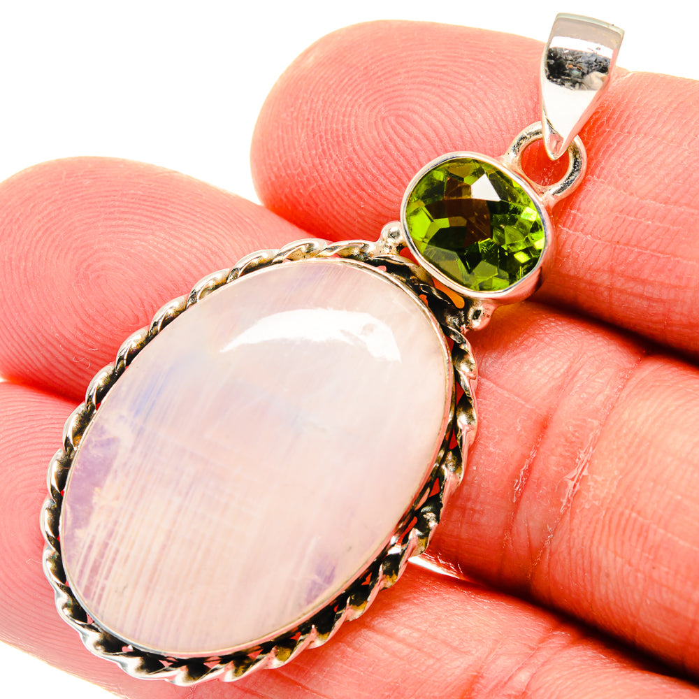 Rainbow Moonstone Pendants handcrafted by Anasilvercos - PD22884