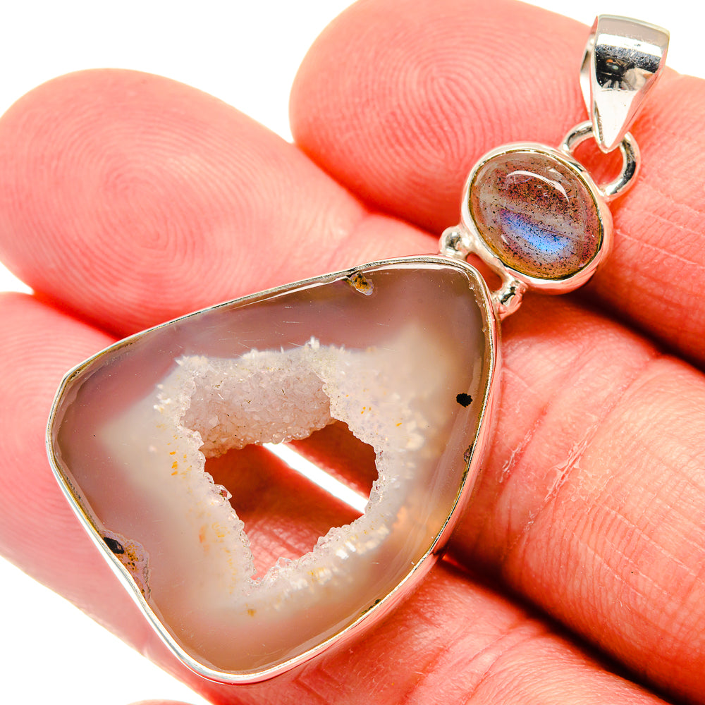 Geode Slice Pendants handcrafted by Anasilvercos - PD22891
