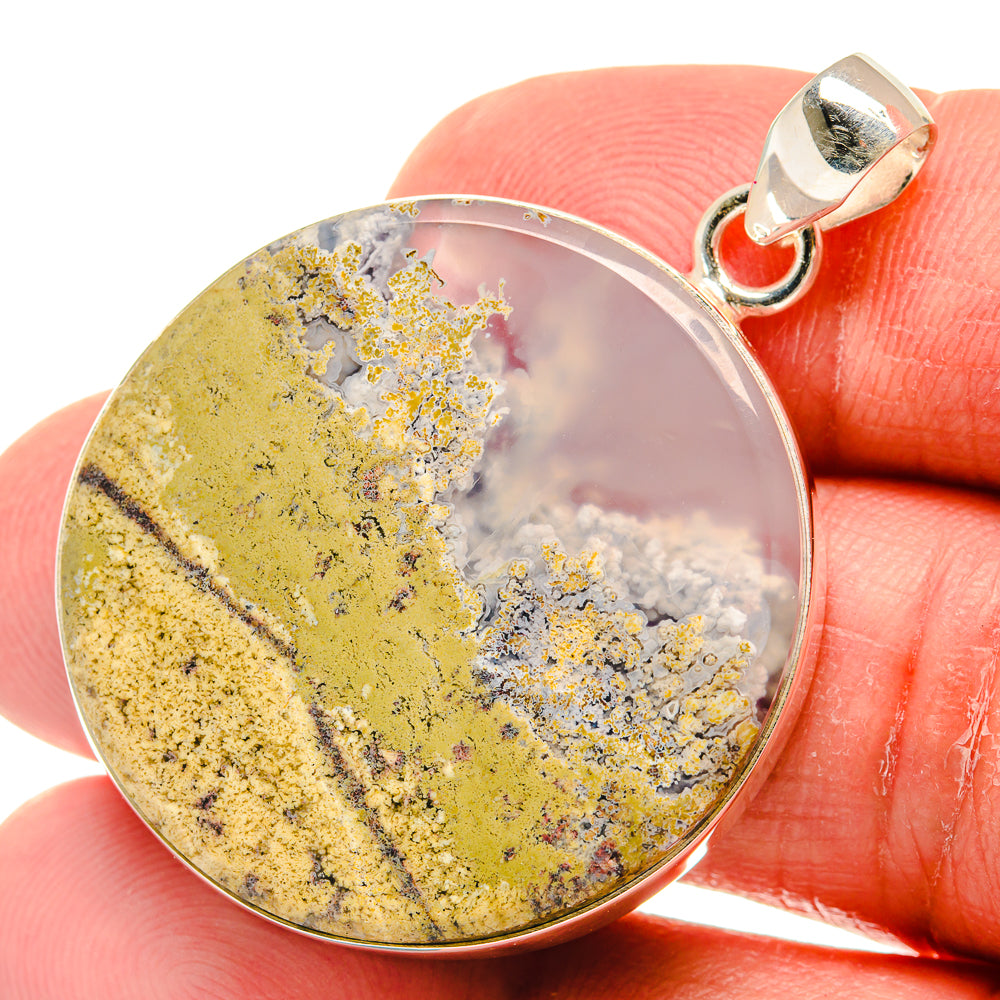 Indonesian Plume Agate Pendants handcrafted by Anasilvercos - PD22909
