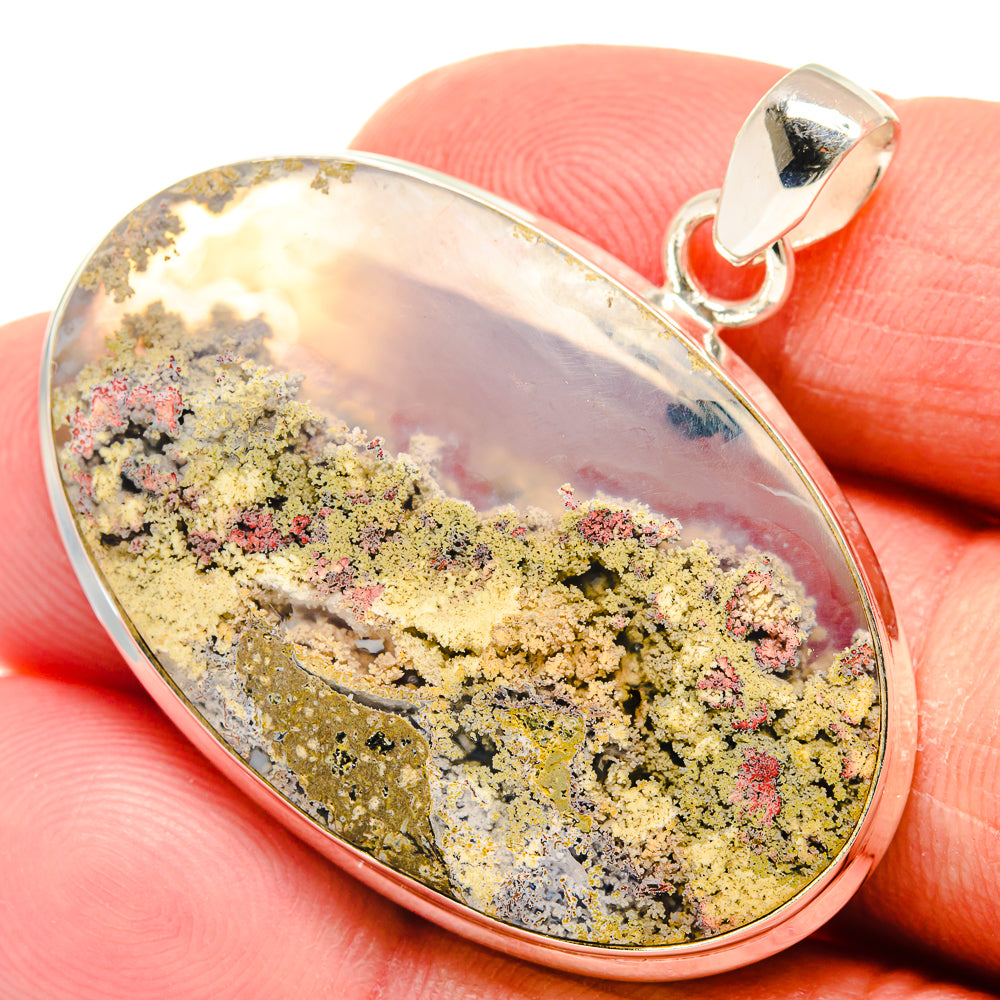 Indonesian Plume Agate Pendants handcrafted by Anasilvercos - PD22910