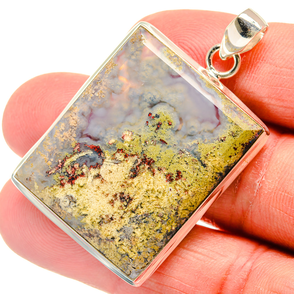 Indonesian Plume Agate Pendants handcrafted by Anasilvercos - PD22913