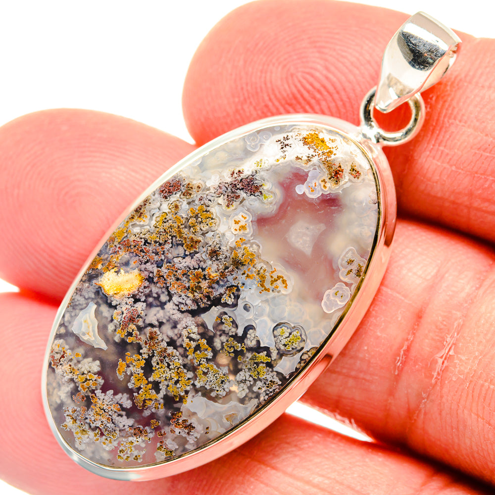 Indonesian Plume Agate Pendants handcrafted by Anasilvercos - PD22915